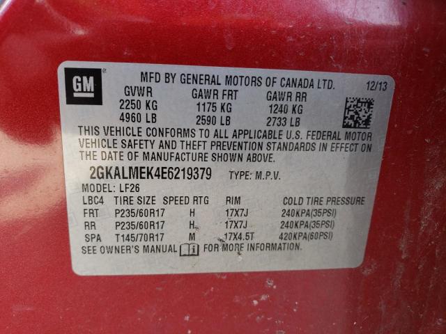 2GKALMEK4E6219379 GMC Terrain Sle