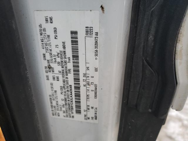 2020 FORD TRANSIT T- - 1FTBR1C83LKA43648
