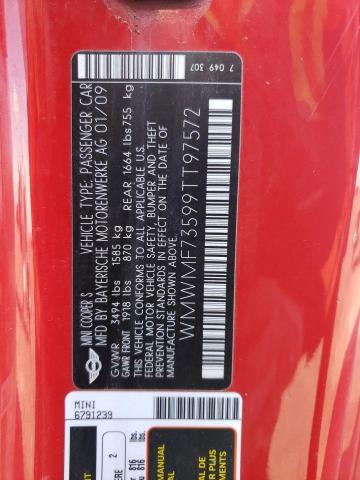WMWMF73599TT97572 Mini COOPER S