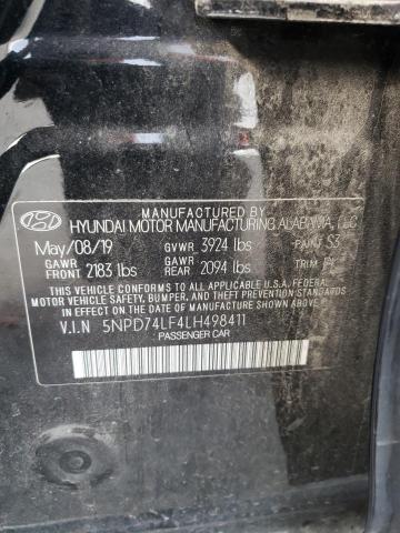 VIN 5NPD74LF4LH498411 2020 HYUNDAI ELANTRA no.12