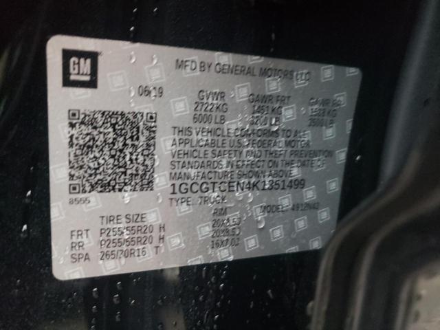 2019 CHEVROLET COLORADO L - 1GCGTCEN4K1351499