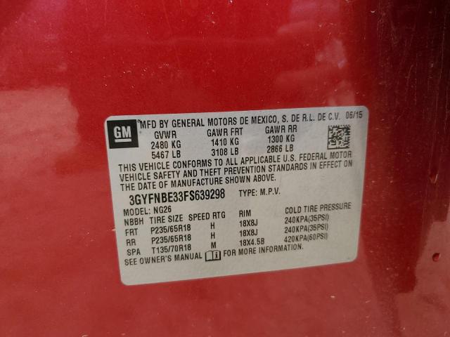 2015 CADILLAC SRX LUXURY - 3GYFNBE33FS639298