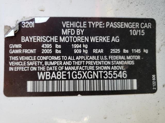 WBA8E1G5XGNT35546 BMW 320 I
