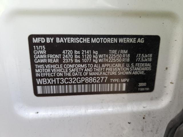 2016 BMW X1 XDRIVE2 - WBXHT3C32GP886277