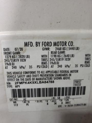 2020 FORD EDGE TITAN - 2FMPK4K9XLBA84788