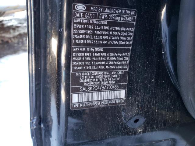 SALSK2D47BA700485 Land Rover RANGEROVER