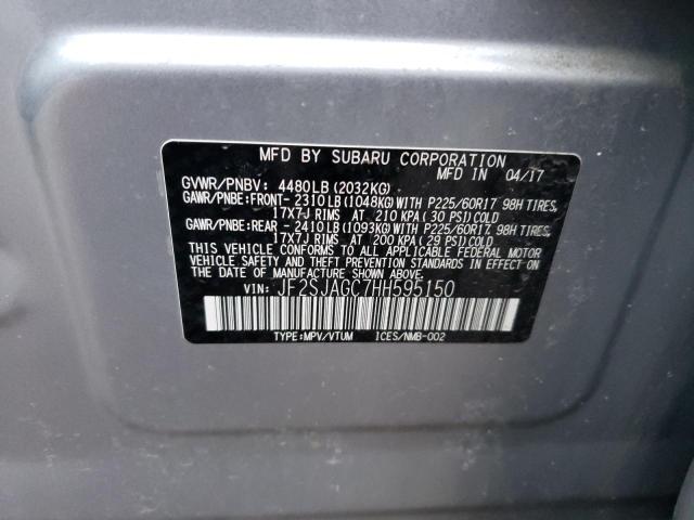 2017 SUBARU FORESTER 2 - JF2SJAGC7HH595150