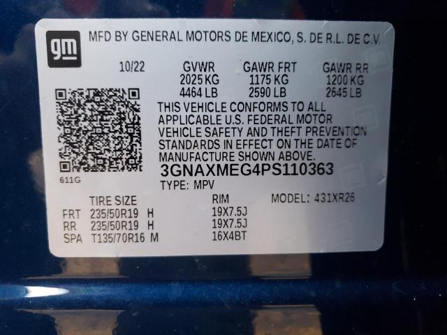 2023 CHEVROLET EQUINOX RS 3GNAXMEG4PS110363