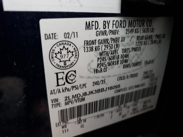 2LMDJ8JK3BBJ16095 Lincoln MKX