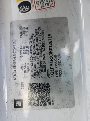 2019 CHEVROLET CAMARO LS - 1G1FB1RX3K0126715