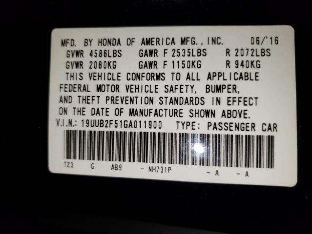 19UUB2F51GA011900 Acura TLX TECH