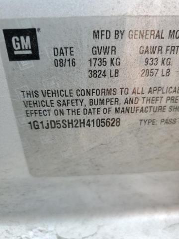 2017 CHEVROLET SONIC LT - 1G1JD5SH2H4105628