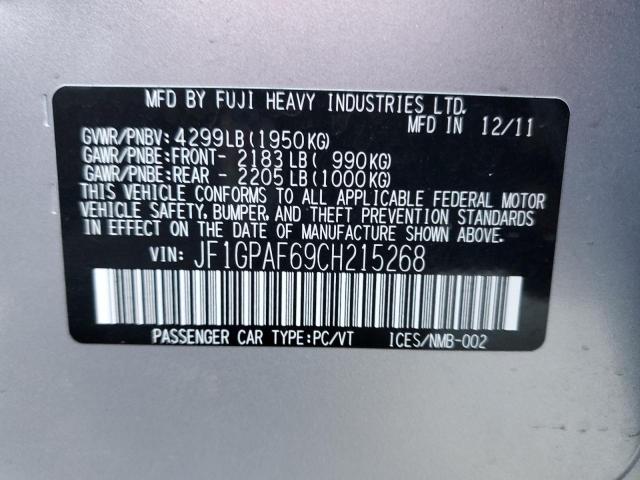 JF1GPAF69CH215268 Subaru Impreza Premium