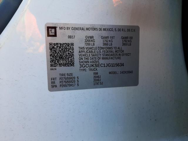 2018 CHEVROLET SILVERADO - 3GCUKSEC1JG115634