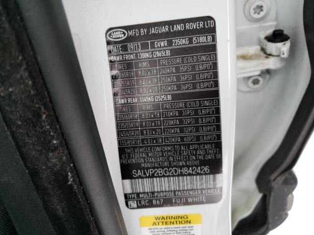 SALVP2BG2DH842426 Land Rover RANGEROVER