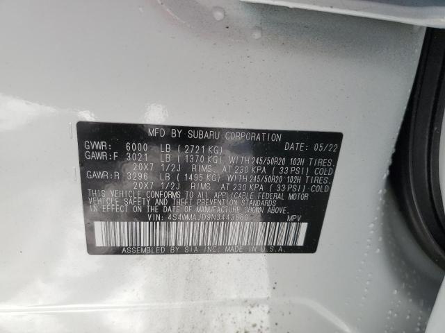 4S4WMAJD9N3443660 Subaru Ascent Onyx Edition