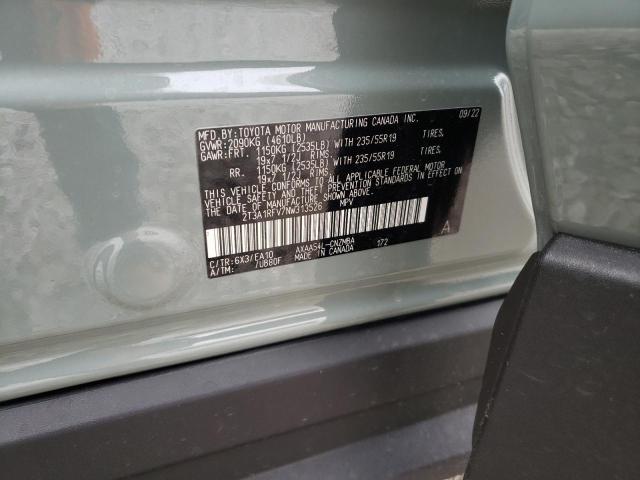 2T3A1RFV7NW313526 Toyota Rav4 Xle Premium
