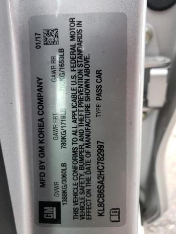 2017 CHEVROLET SPARK LS - KL8CB6SA2HC782997