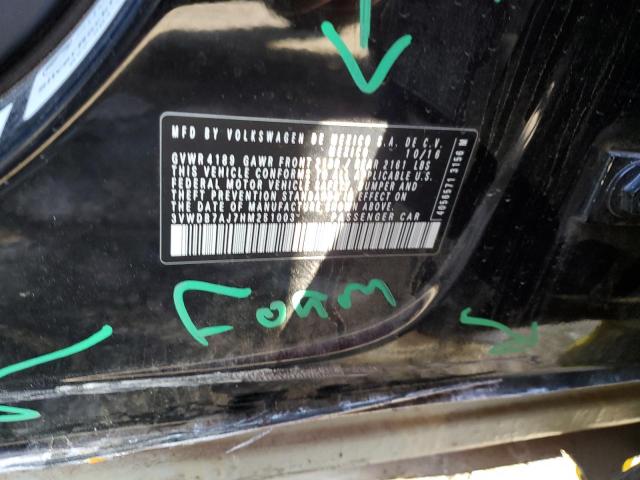 2017 VOLKSWAGEN JETTA SE - 3VWDB7AJ7HM251003