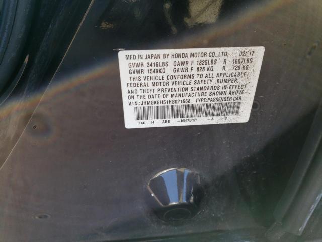 2017 HONDA FIT LX - JHMGK5H51HS021668
