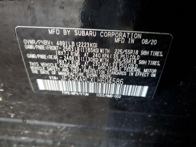 2020 SUBARU FORESTER S - JF2SKARCXLH604586