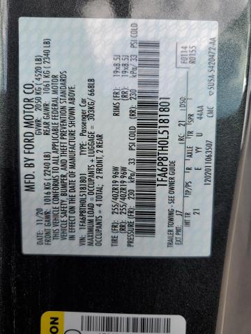 2020 FORD MUSTANG 1FA6P8TH0L5181801
