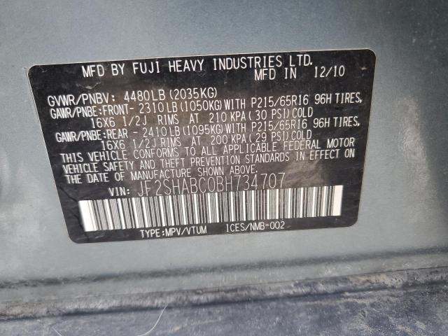 JF2SHABC0BH734707 Subaru Forester 2.5x