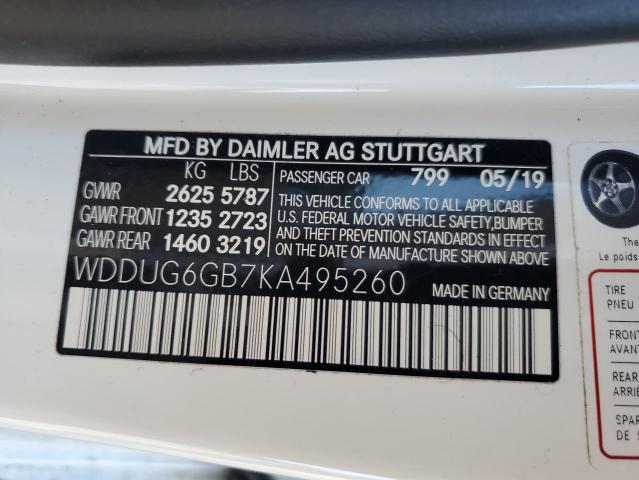 2019 MERCEDES-BENZ S 450 - WDDUG6GB7KA495260