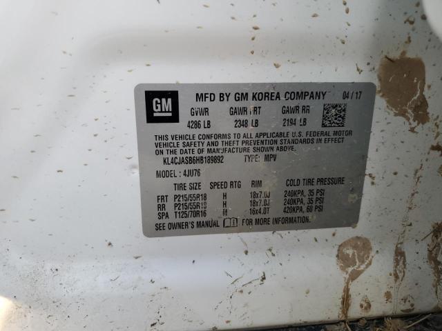 2017 BUICK ENCORE PRE - KL4CJASB6HB189892