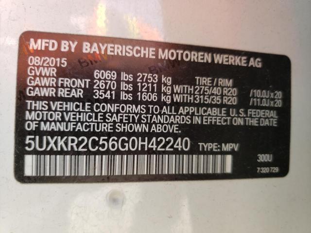 2016 BMW X5 SDRIVE3 - 5UXKR2C56G0H42240