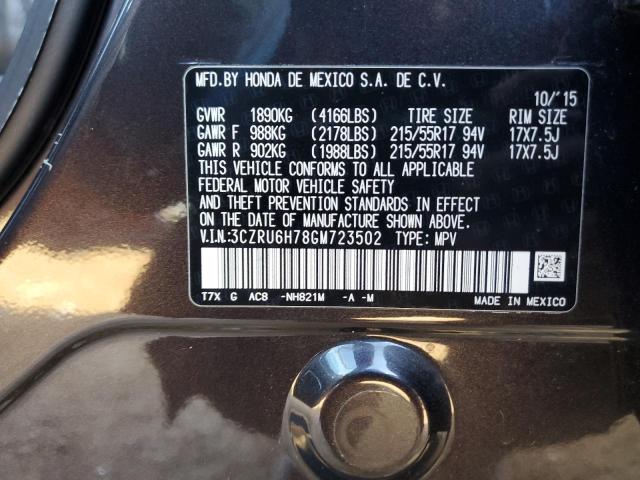 3CZRU6H78GM723502 Honda Hr-v Exl