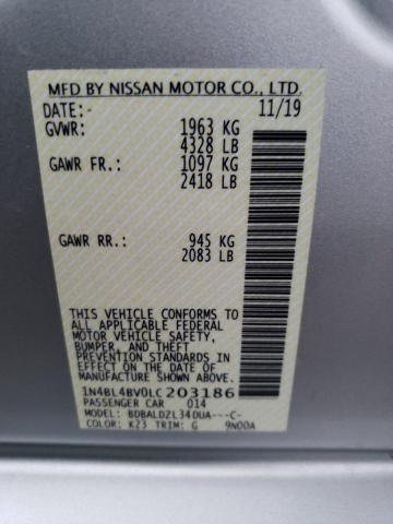 2020 NISSAN ALTIMA S - 1N4BL4BV0LC203186