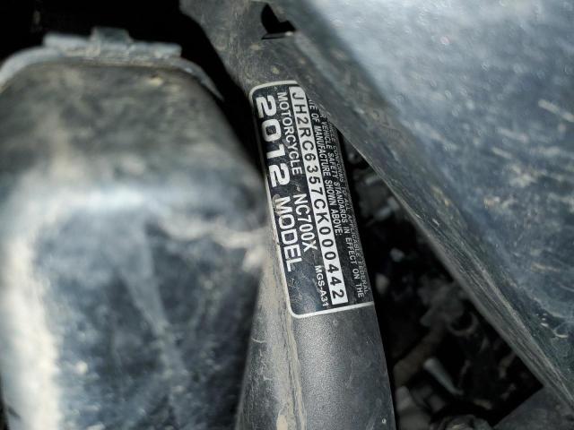 2012 HONDA NC700X JH2RC6357CK000442