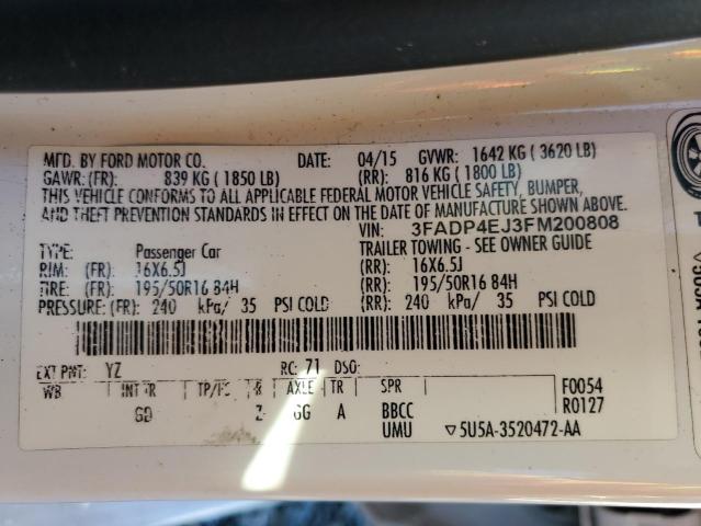 3FADP4EJ3FM200808 Ford FIESTA SE
