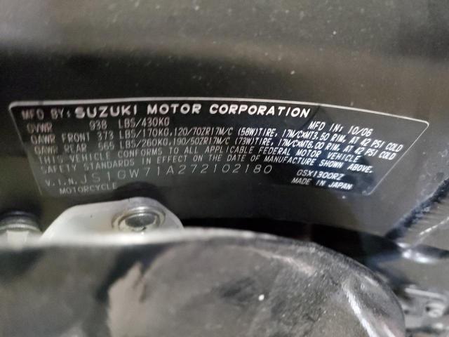 2007 SUZUKI GSX1300 RZ JS1GW71A272102180