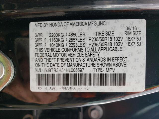 2017 ACURA RDX TECHNO - 5J8TB3H51HL005597