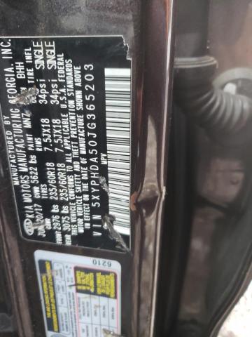 5XYPHDA50JG365203 KIA Sorento
