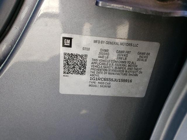 2018 CHEVROLET VOLT LT - 1G1RC6S55JU155916