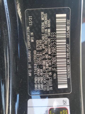 2022 TOYOTA GR 86 JF1ZNBC19N8753193