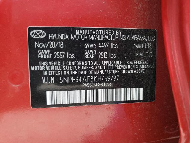 2019 HYUNDAI SONATA LIM - 5NPE34AF8KH759797