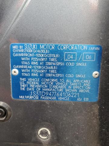 JS3TD947764106221 Suzuki GR VITARA