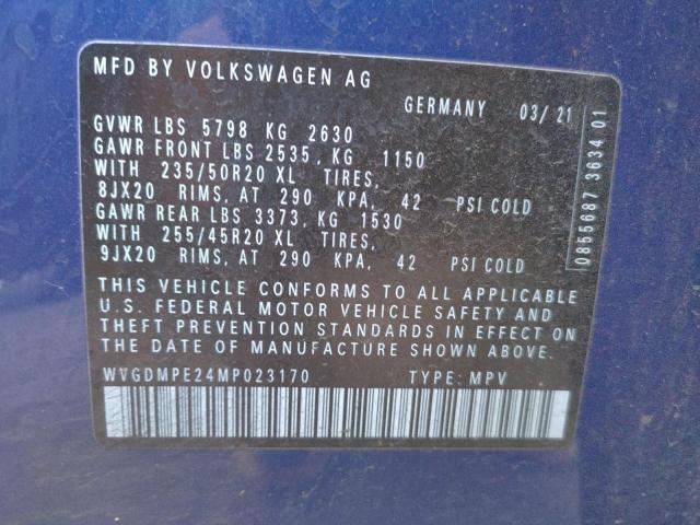 2021 VOLKSWAGEN ID.4 FIRST WVGDMPE24MP023170
