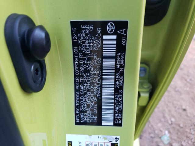 2016 TOYOTA SCION IM - JTNKARJE7GJ517168