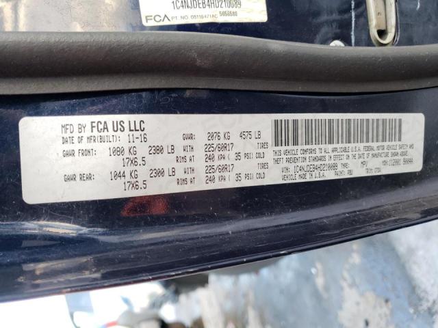 1C4NJDEB4HD210089 Jeep Compass Latitude