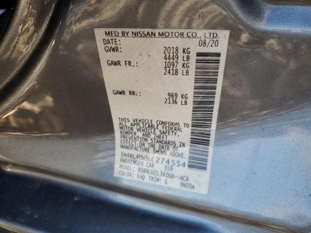 1N4BL4DW9LC274554 Nissan ALTIMA SV