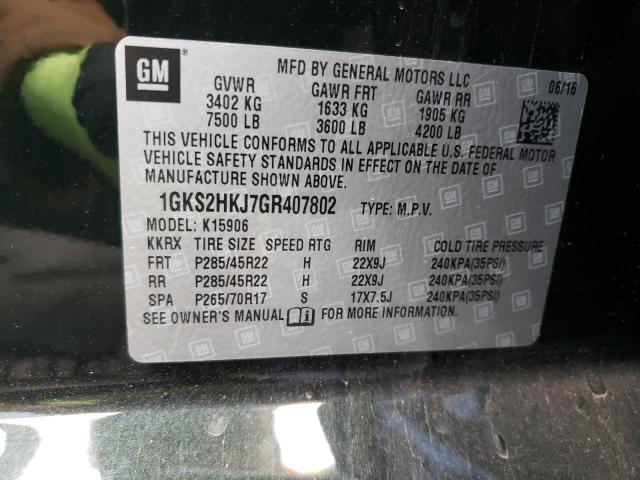 1GKS2HKJ7GR407802 GMC YUKON XL DENALI
