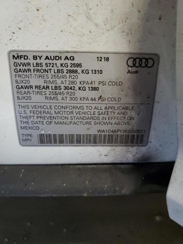 WA1C4AFY3K2032611 2019 AUDI SQ5, photo no. 13