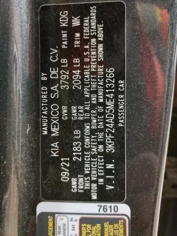 3KPF24AD5ME413266 KIA FORTE FE