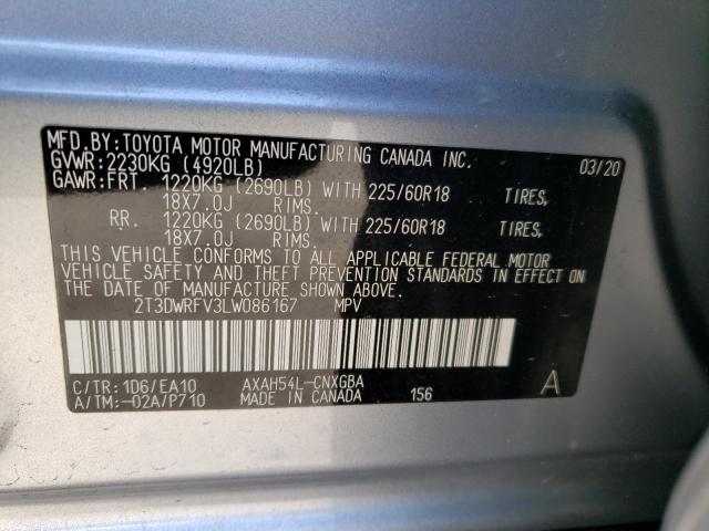 2020 TOYOTA RAV4 LIMIT 2T3DWRFV3LW086167