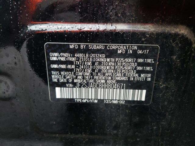 JF2SJAGC8HH804671 Subaru Forester 2.5i Premium